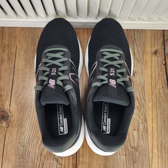 New Balance 520 v8 Womens Sz 8.5 Black White Running Gym Sneakers Shoes W520LB8 - Picture 6 of 11